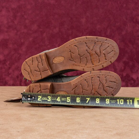 Sofft Wmn Sharnell Low Distress Grey Suede Waterproof Back Lace-up Boots 7.5 - Picture 5 of 8